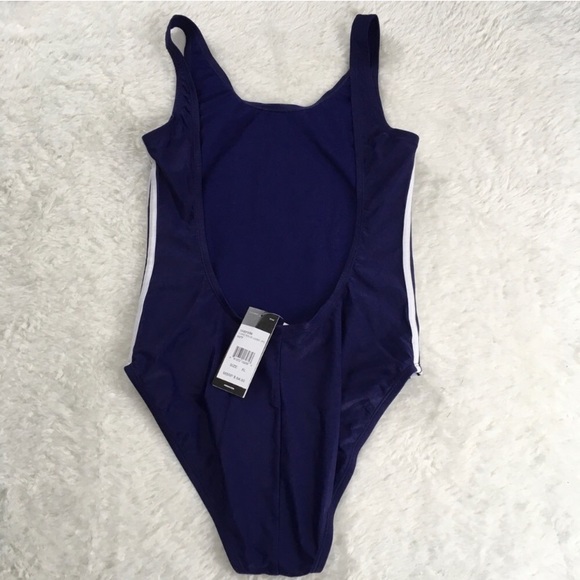 NWT retro Adidas navy blue swimsuit - Picture 4 of 5